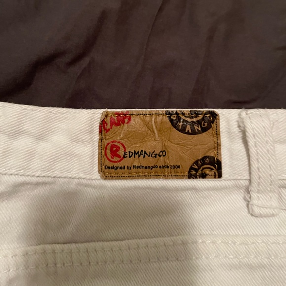 ! 2 for 20 ! HIGH WAISTED WHITE RIPPED SHORTS HIGH-LOW - Picture 4 of 7